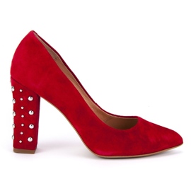 Filippo 2571 / J Velour Red pumps rød