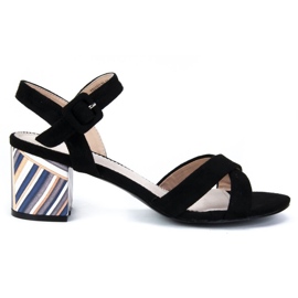 Filippo DS818 / 19 Bk Sorte sandaler