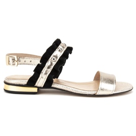 Filippo 500 Sandaler Sort / Guld gylden