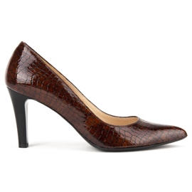 Filippo F155 Rudy Krokodyl pumps brun