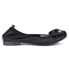 Filippo 477 Black Grain ballerinaer sort
