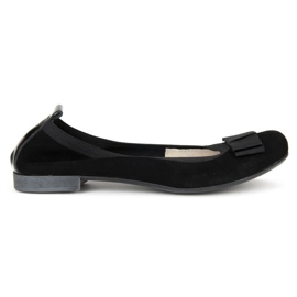 Filippo 480 sort ruskind ballerinaer