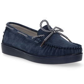 Læder Loafers Filippo DP1200 / 20 Nv marineblå