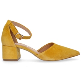 Filippo 1515 Velour Senape sandaler gul