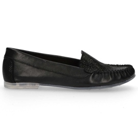 Loafers Filippo 10016 Tejus sort + Black Snake