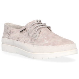 Lædersko Filippo DP1383 / 20 Gr grå beige lyserød