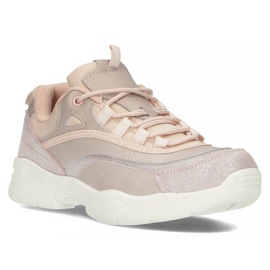 Sneakers i læder til kvinder Filippo DP1411 / 20 Pi pink lyserød