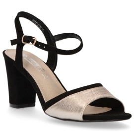 Filippo DS777 / 20 Bk Go Black Gold sandaler sort gylden