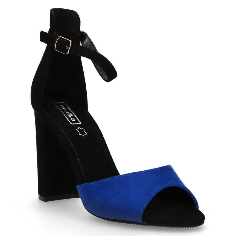 Højhælede sandaler Filippo DS1376 / 20 Bl blå sort marine blå