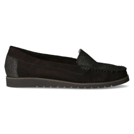 Filippo 10065 loafers sort + sølv glitter