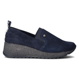 Lædersneakers Filippo DP1500 / 20 Nv T marineblå marine blå
