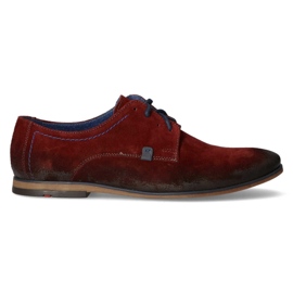 Lædersko Filippo 239 bordeaux velour rød