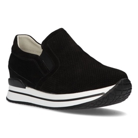 Lædersneakers Filippo DP1512 / 21 Bk sorte