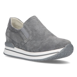 Lædersneakers Filippo DP1512 / 21 Gr grå