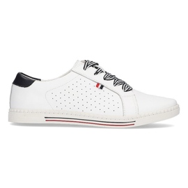 Lædersko Filippo DP2154 / 21 Wh hvid