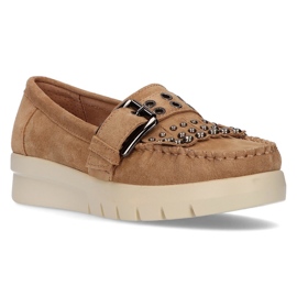 Læder loafers Filippo DP2029 / 21 Be beige
