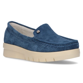 Læder loafers Filippo DP2031 / 21 Bl blå