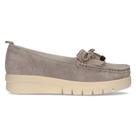 Læder loafers Filippo DP2030 / 21 Gr grå