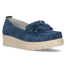 Læder loafers Filippo DP2030 / 21 Bl blå