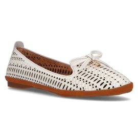 Læder gennembrudt lords Filippo DP2034 / 21 Wh hvid