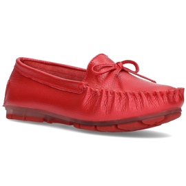 Rød Filippo DP004 / 21 Rd læder loafers