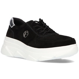 Læder Sneakers Filippo DP2138 / 21 Bk sort