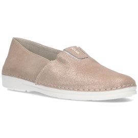Læder slip-on sko Filippo DP2134 / 21 Go golden gylden