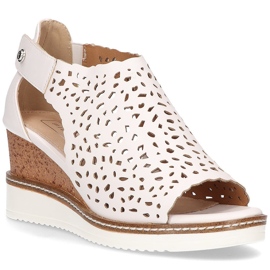 Sandaler på kilen Filippo DS2074 / 21 Wh hvid