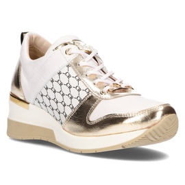 Lædersneakers Filippo 062 hvidguld gylden