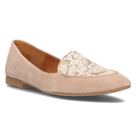 Læder loafers Filippo 04958 beige