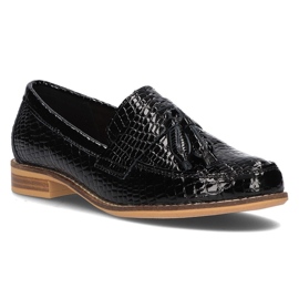 Lædermokkasiner Filippo DP2161 / 21 Bk sort