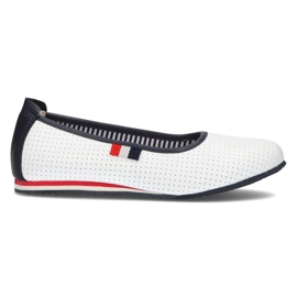 Læderballerinaer Filippo DP2171 / 21 Wh hvid