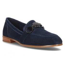 Læder loafers Filippo DP2148 / 21 Nv marineblå marine blå
