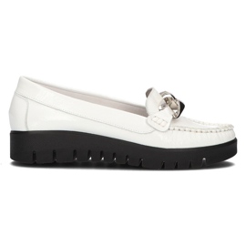 Læder loafers Filippo 10133 hvidlakeret