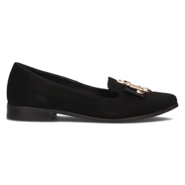 Læder loafers Filippo 2588 sort ruskind