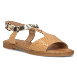 Filippo DS2099 / 21 Beige sandaler gylden
