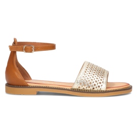 Filippo DS2102 / 21 Go Br brune sandaler gylden