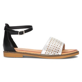 Filippo DS2102 / 21 Si Bk sandaler sort sølv