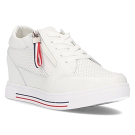 Lædersneakers Filippo DP2350 / 21 Wh hvid