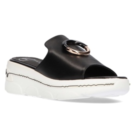 Filippo DK2318 / 21 Bk sorte hjemmesko hvid