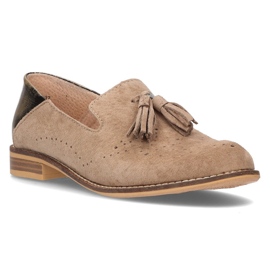 Læder loafers Filippo DP2332 / 21 Be beige