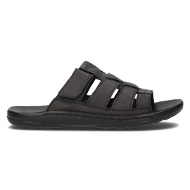 Herre læder hjemmesko Filippo MK2303 / 21 Bk sorte