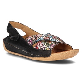 Lædersandaler Filippo 00994-57 / 00-5 sort multicolor