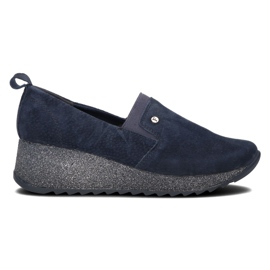 Lædersneakers Filippo DP1500 / 21 Nv marineblå marine blå