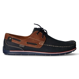 Loafers Filippo 1774 K Granat + Brun nubuck marine blå