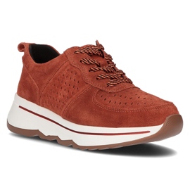 Filippo Lædersneakers DP3171 / 21 Br brune orange