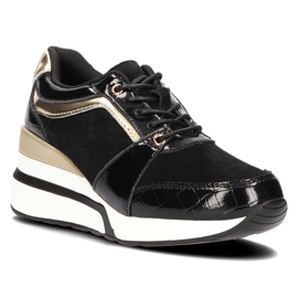 Lædersneakers Filippo DP3167 / 21 Bk sort