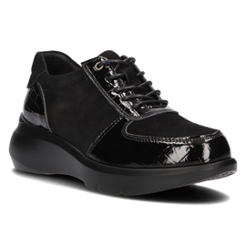 Lædersneakers Filippo DP3168 / 21 Bk sorte