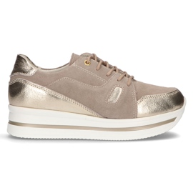 Lædersneakers Filippo DP3407 / 21 Beige