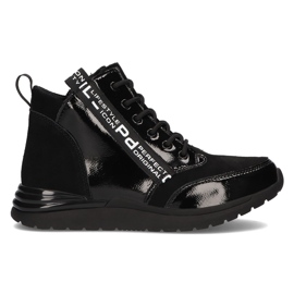 Lædersneakers Filippo DP3062 / 21 Bk Sort